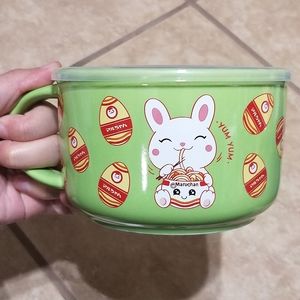 MAD Engine Maruchan Easter Bunny Green Microwavable Soup Bowl With Lid